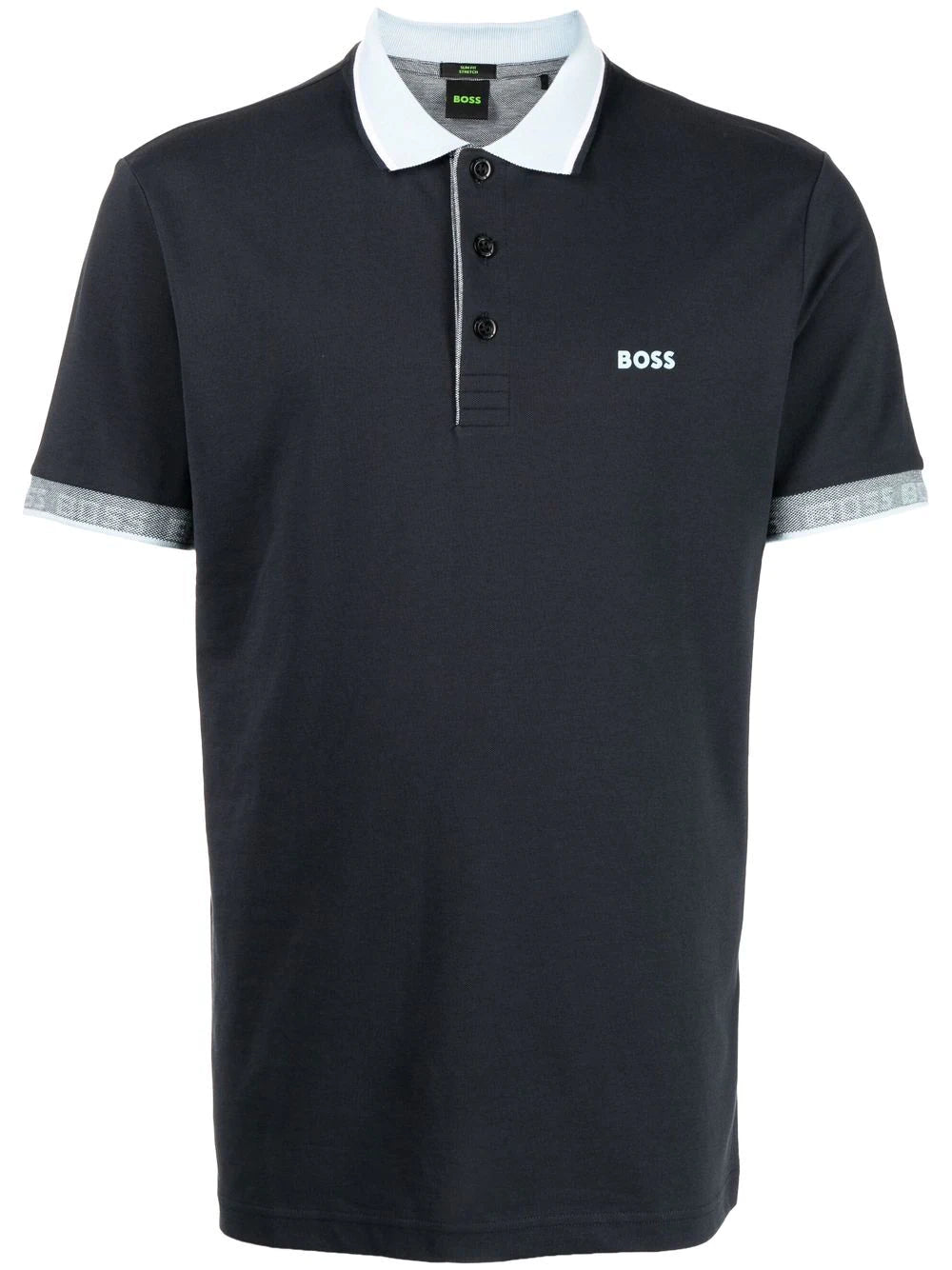 BOSS  embroidered-logo detail polo shirt