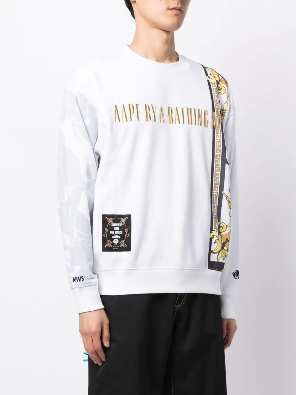 AAPE BY *A BATHING APE® graphic embroidered-logo sweatshirt