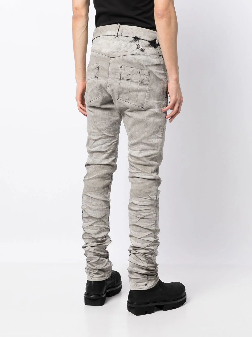 Boris Bidjan Saberi  gathered-detail skinny jeans
