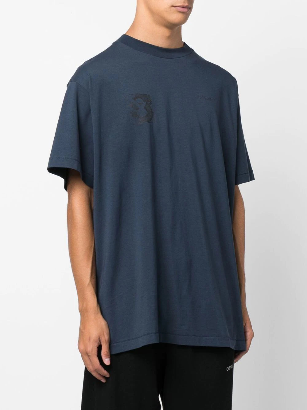 Off-white x SLB snake Arrow logo-embroidered T-shirt