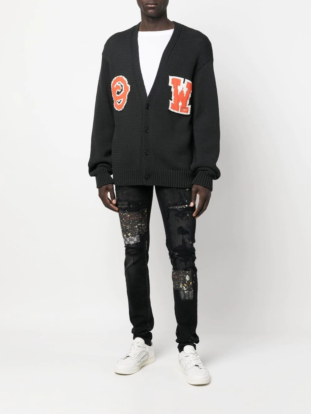 Amiri distressed skinny-cut jeans