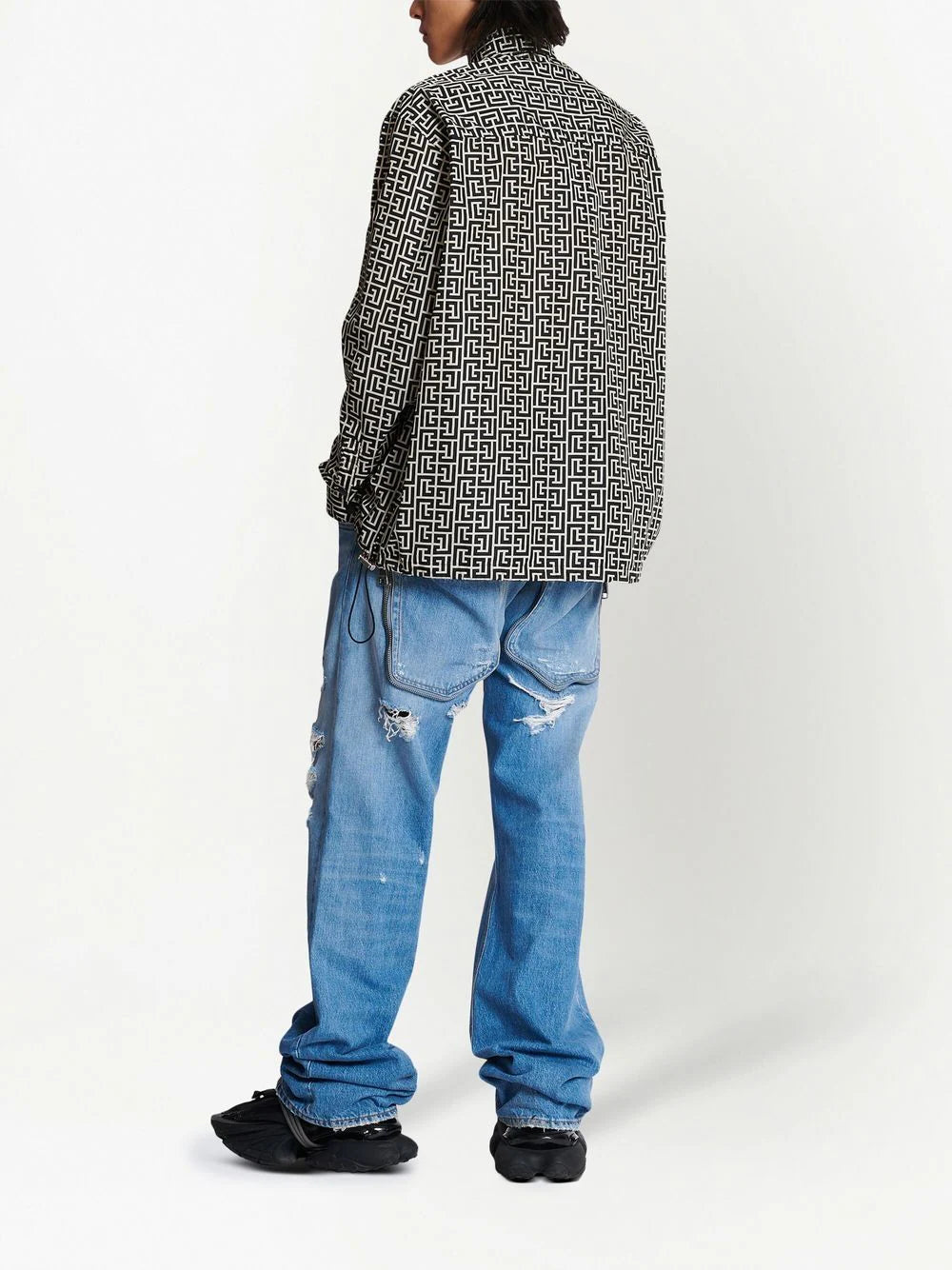 Balmain  monogram two-pocket shirt