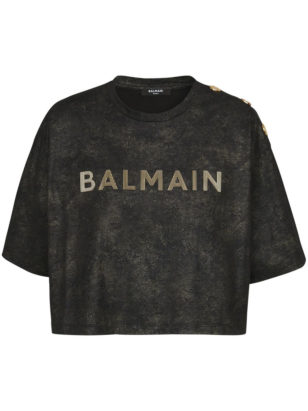 Balmain  logo-print detail T-shirt