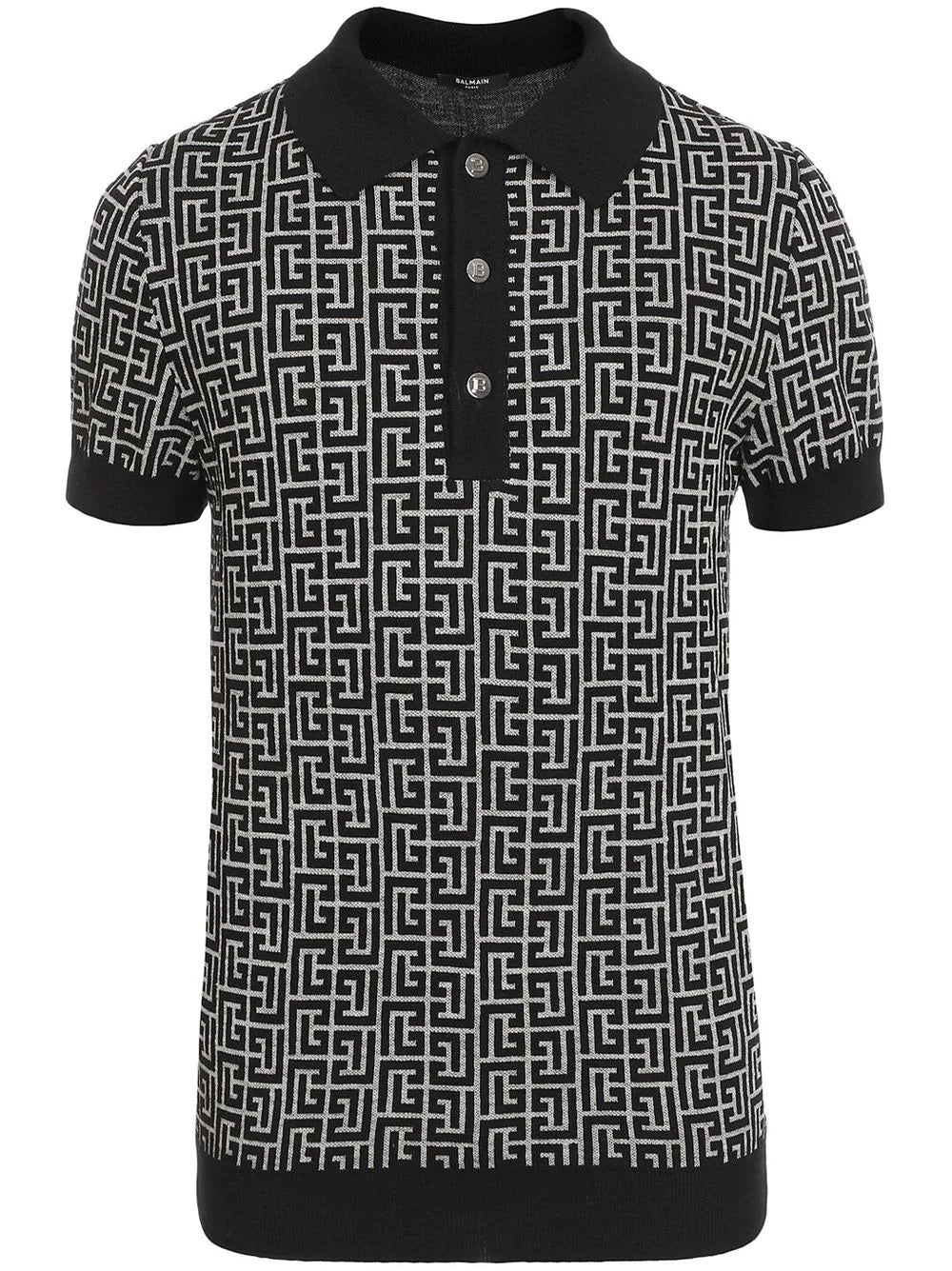 Balmain PB monogram jacquard polo shirt