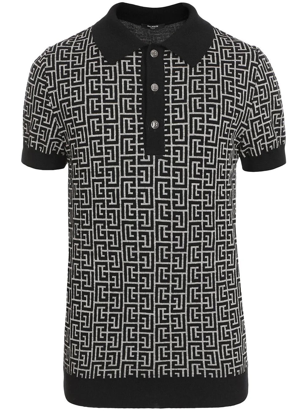 Balmain  PB monogram jacquard polo shirt