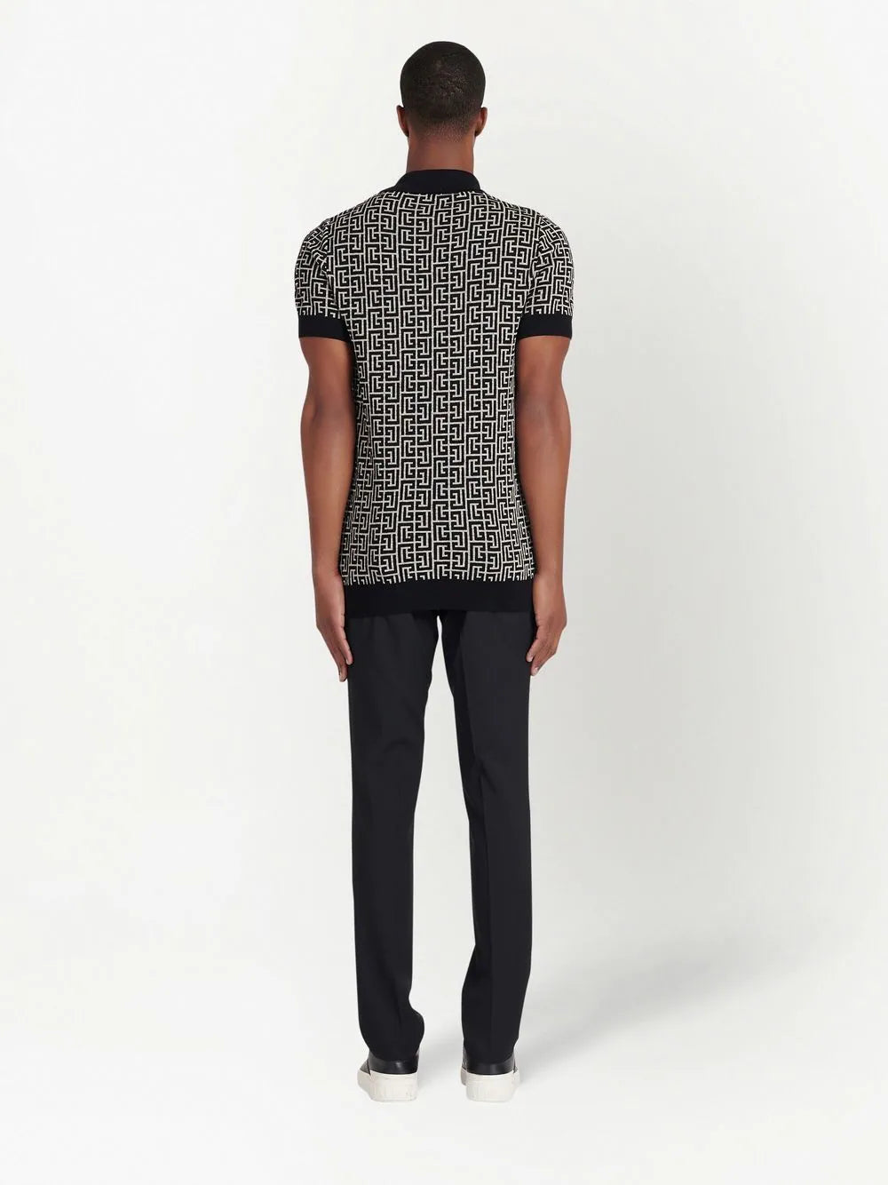 Balmain PB monogram jacquard polo shirt