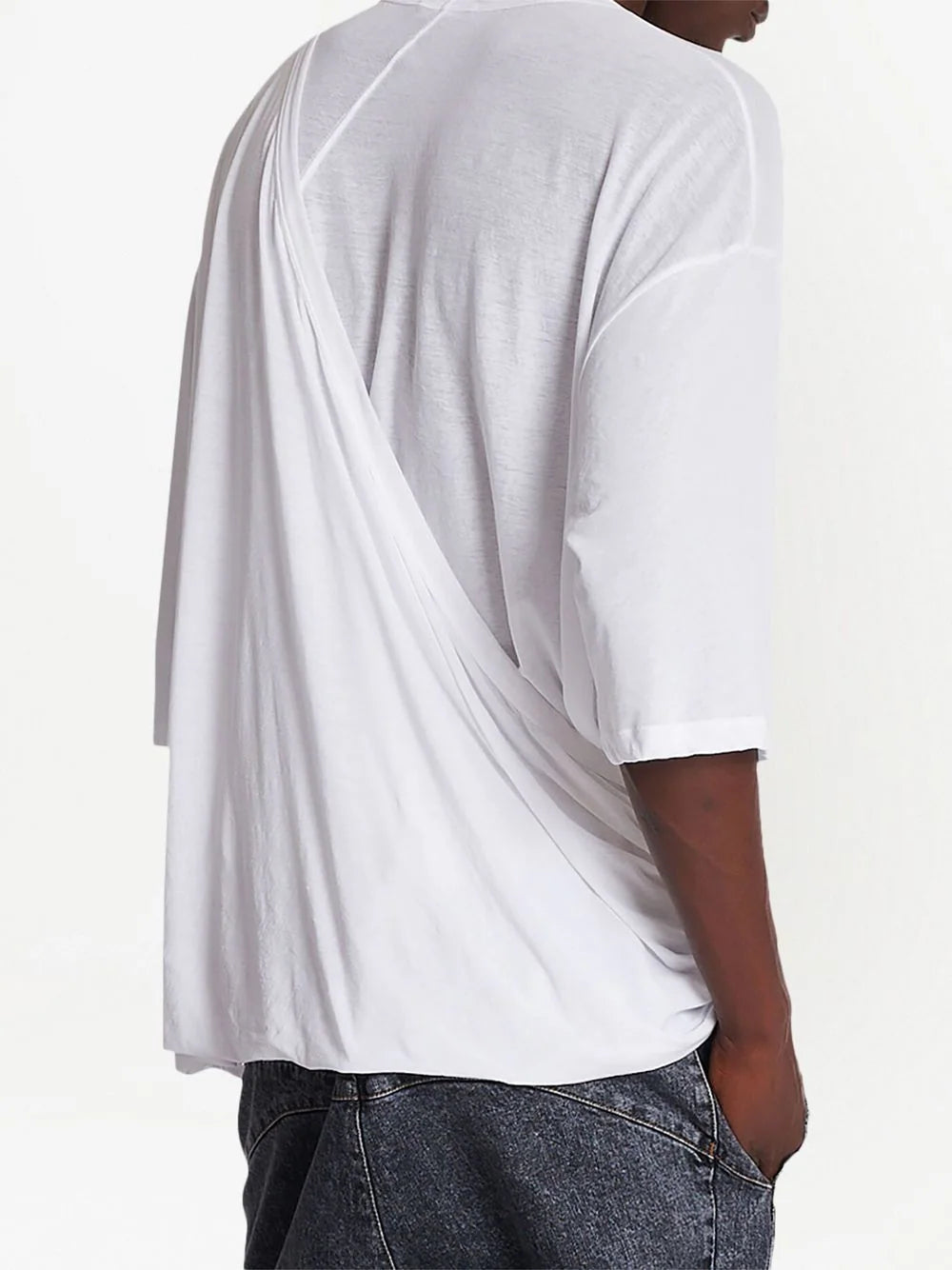 Balmain gathered-panel detail T-shirt