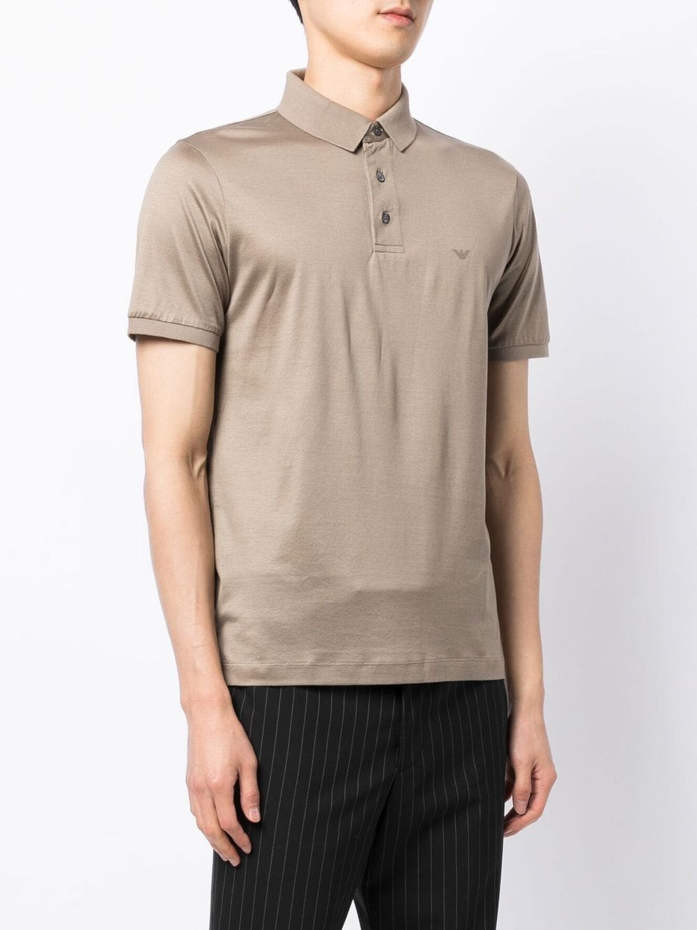 Emporio Armani logo-embroidered cotton polo shirt