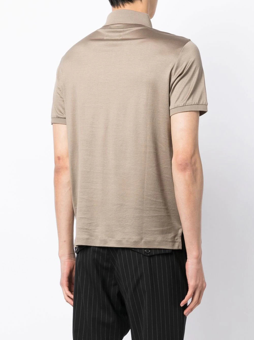 Emporio Armani logo-embroidered cotton polo shirt