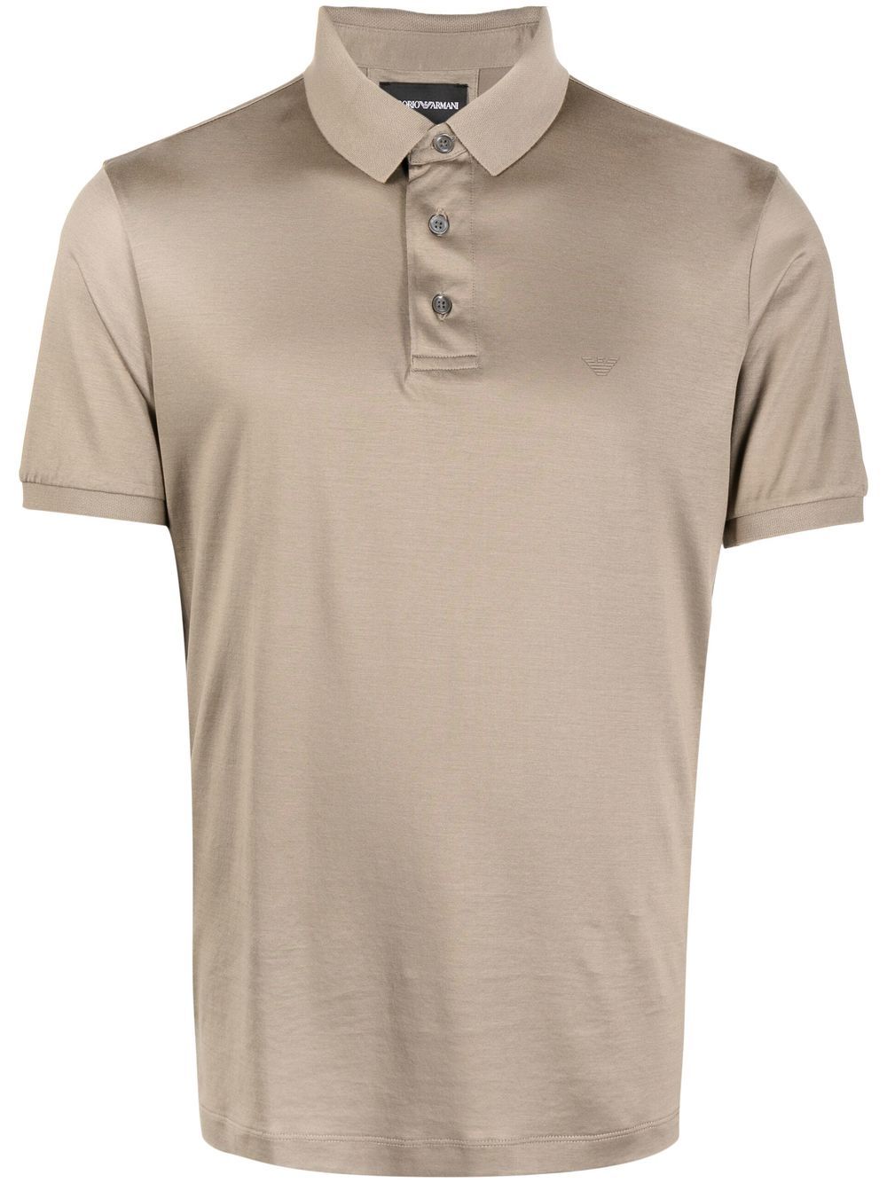 Emporio Armani logo-embroidered cotton polo shirt