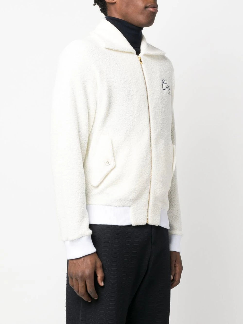Casablanca logo-embroidered zip-front jacket - Image 3