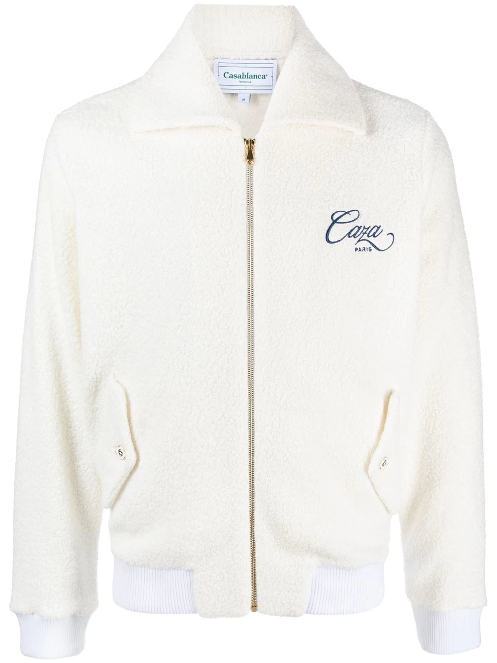 Casablanca logo-embroidered zip-front jacket