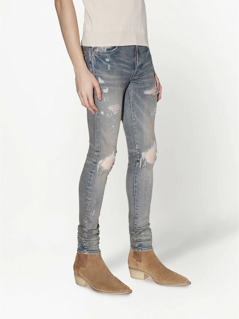 Amiri Ultra Suede low-rise skinny jeans