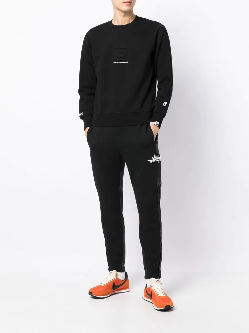 AAPE BY *A BATHING APE®  logo-print cotton sweatshirt