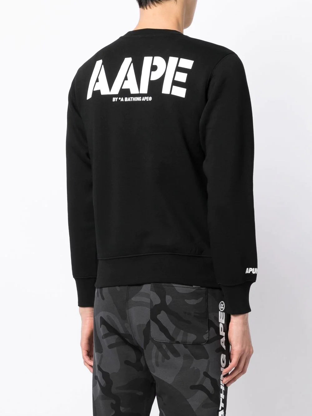 AAPE BY *A BATHING APE®  logo-print cotton sweatshirt