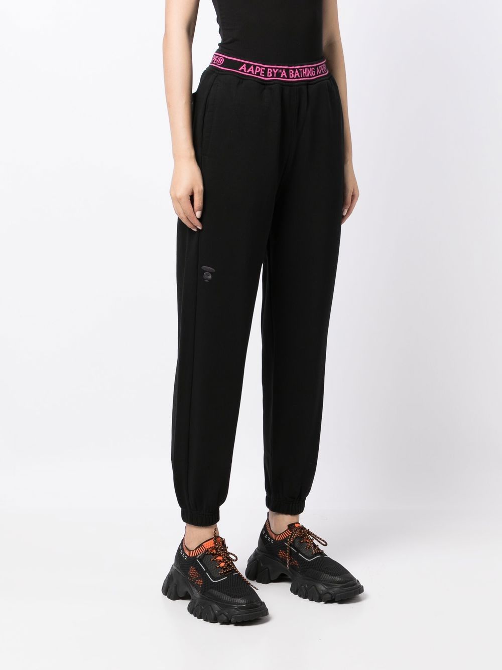 AAPE BY *A BATHING APE® logo-waist slim track pants