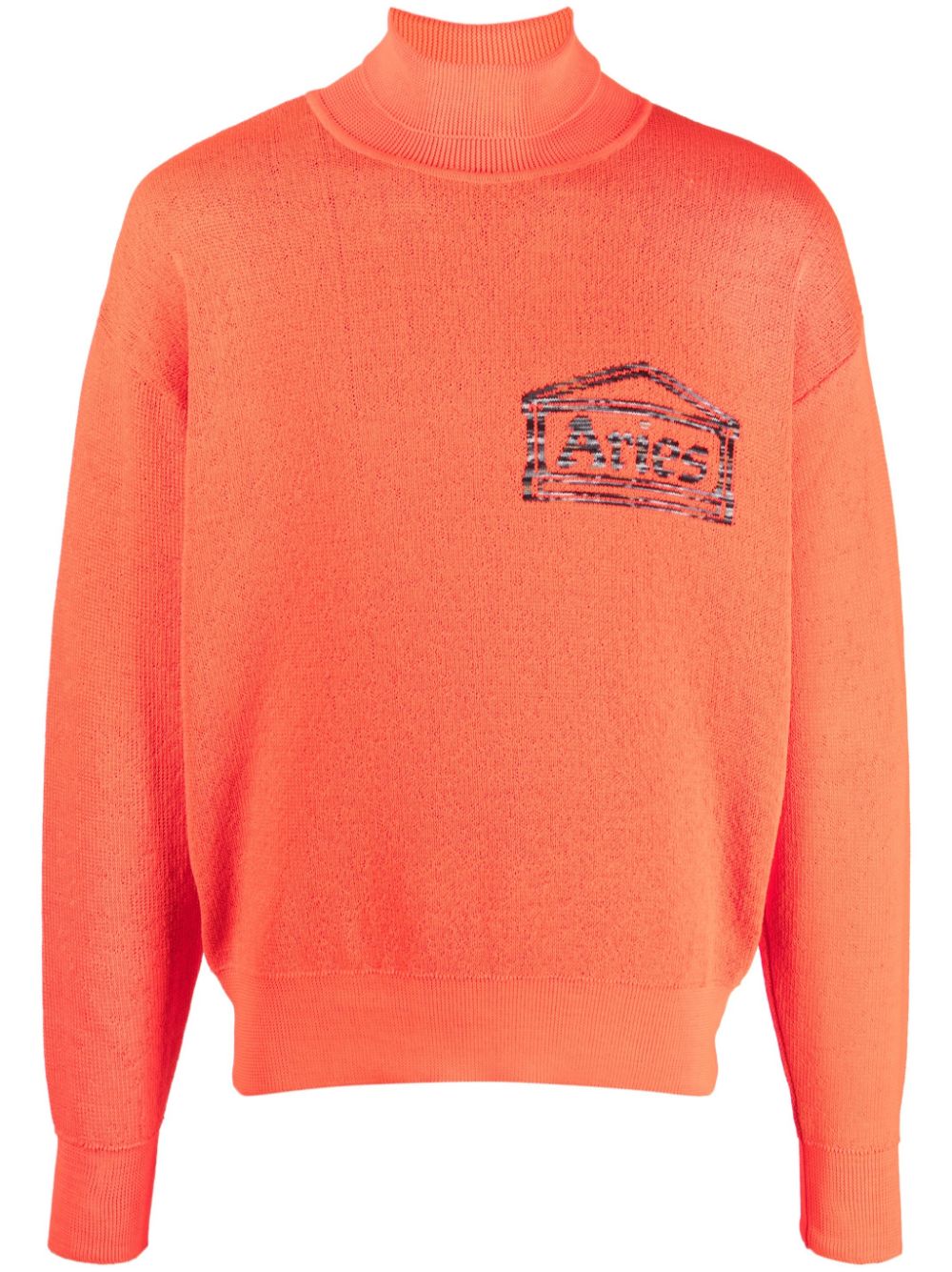 Aries  embroidered-logo roll neck jumper