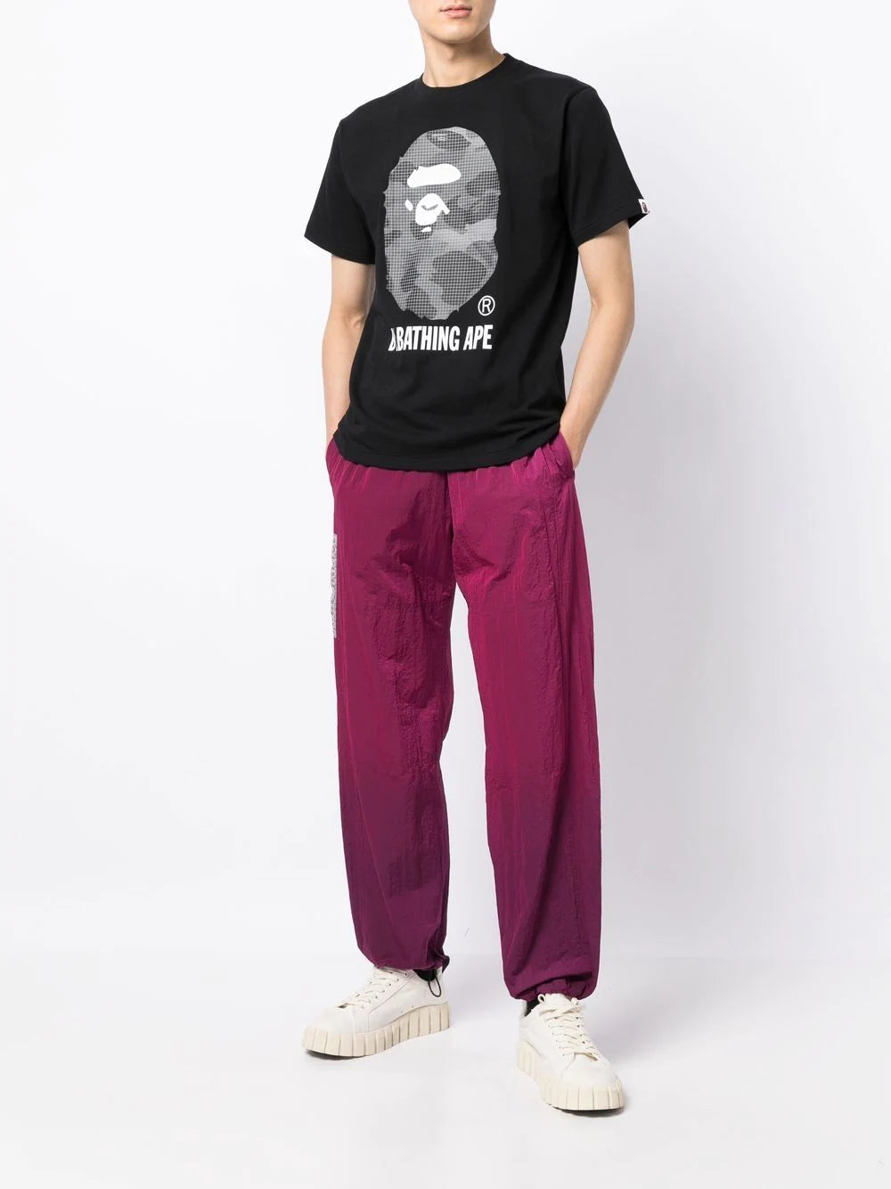 A BATHING APE®  logo print T-shirt