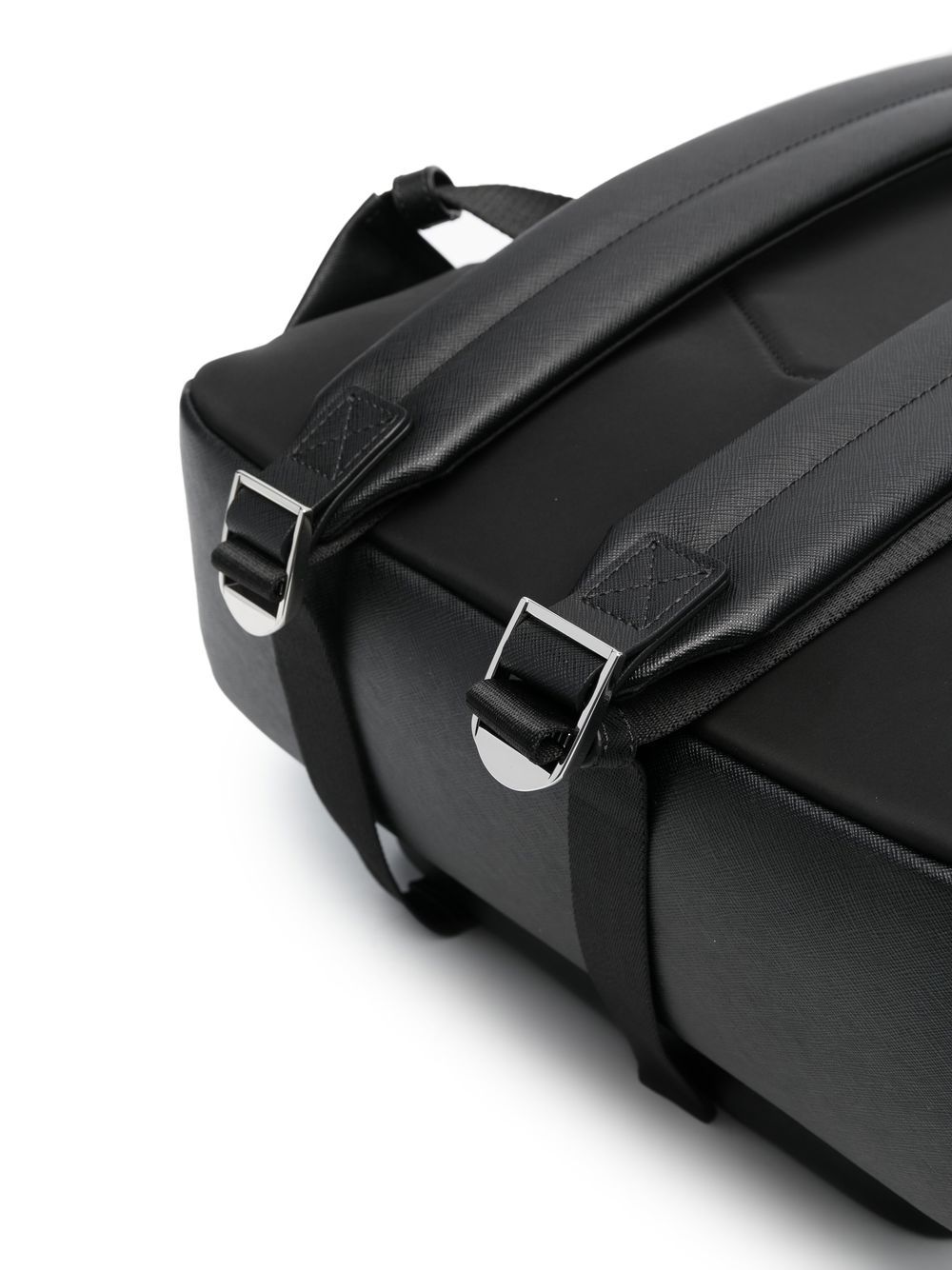 Emporio Armani logo-print leather backpack