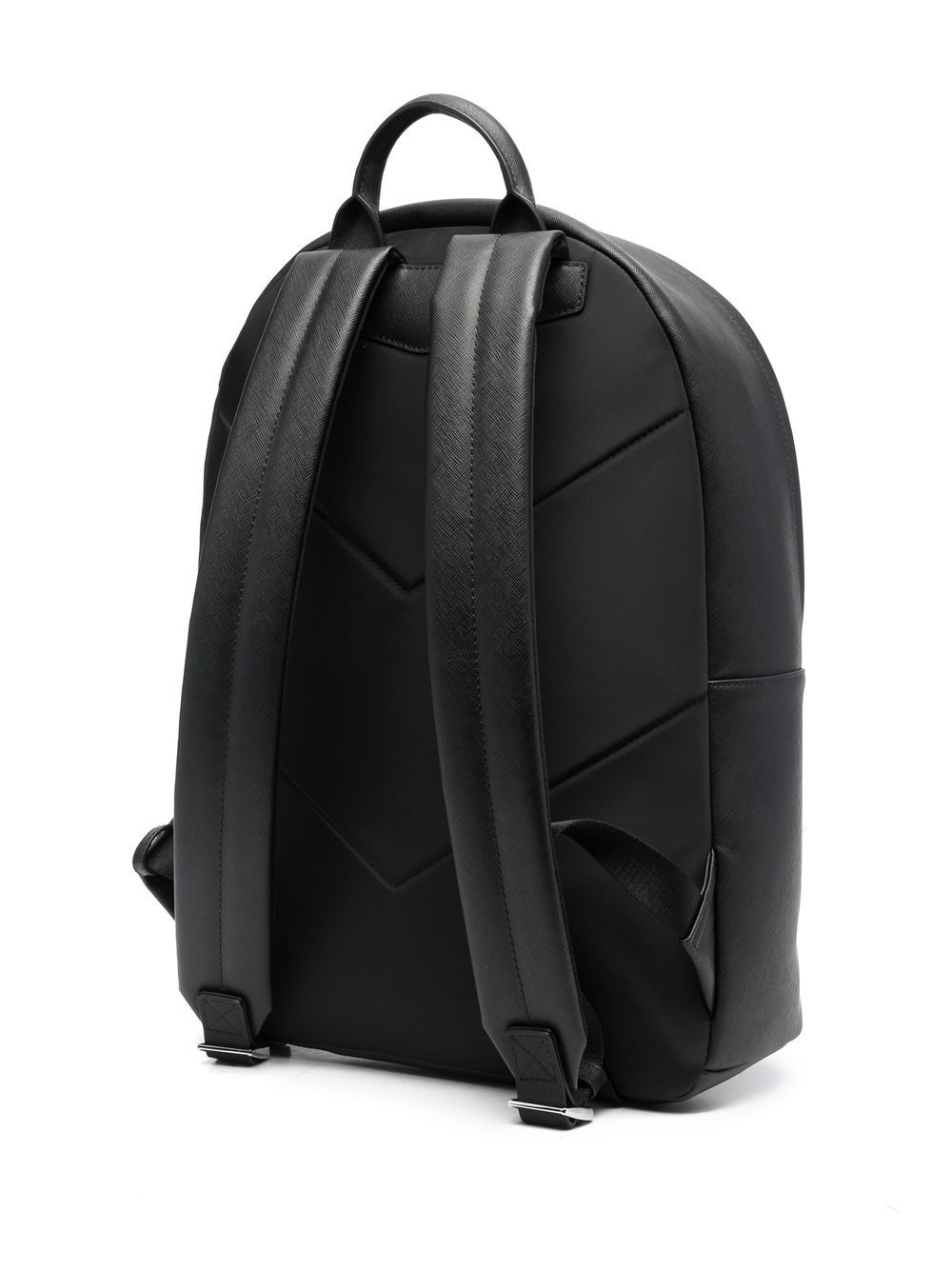 Emporio Armani logo-print leather backpack