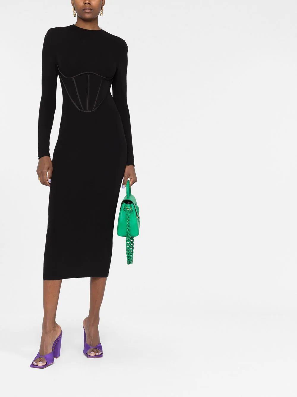 Versace  corset-style midi dress