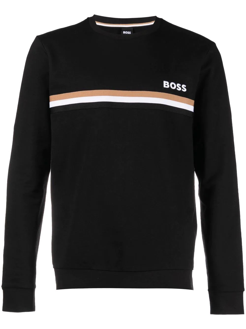 BOSS  stripe-detail crew-neck sweatshirt