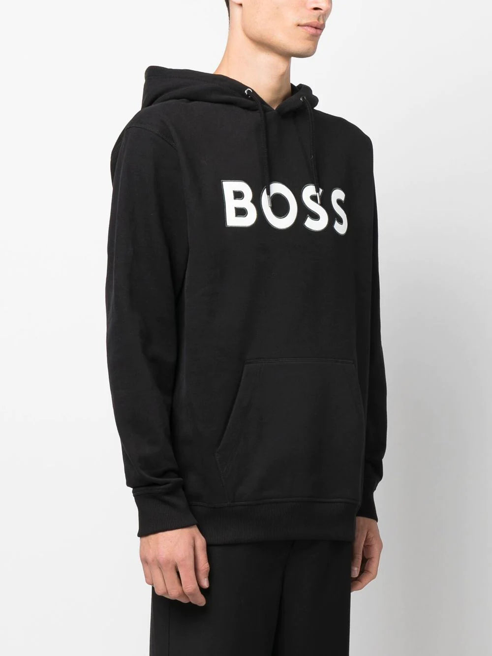 BOSS stripe-detail crew-neck sweatshirt