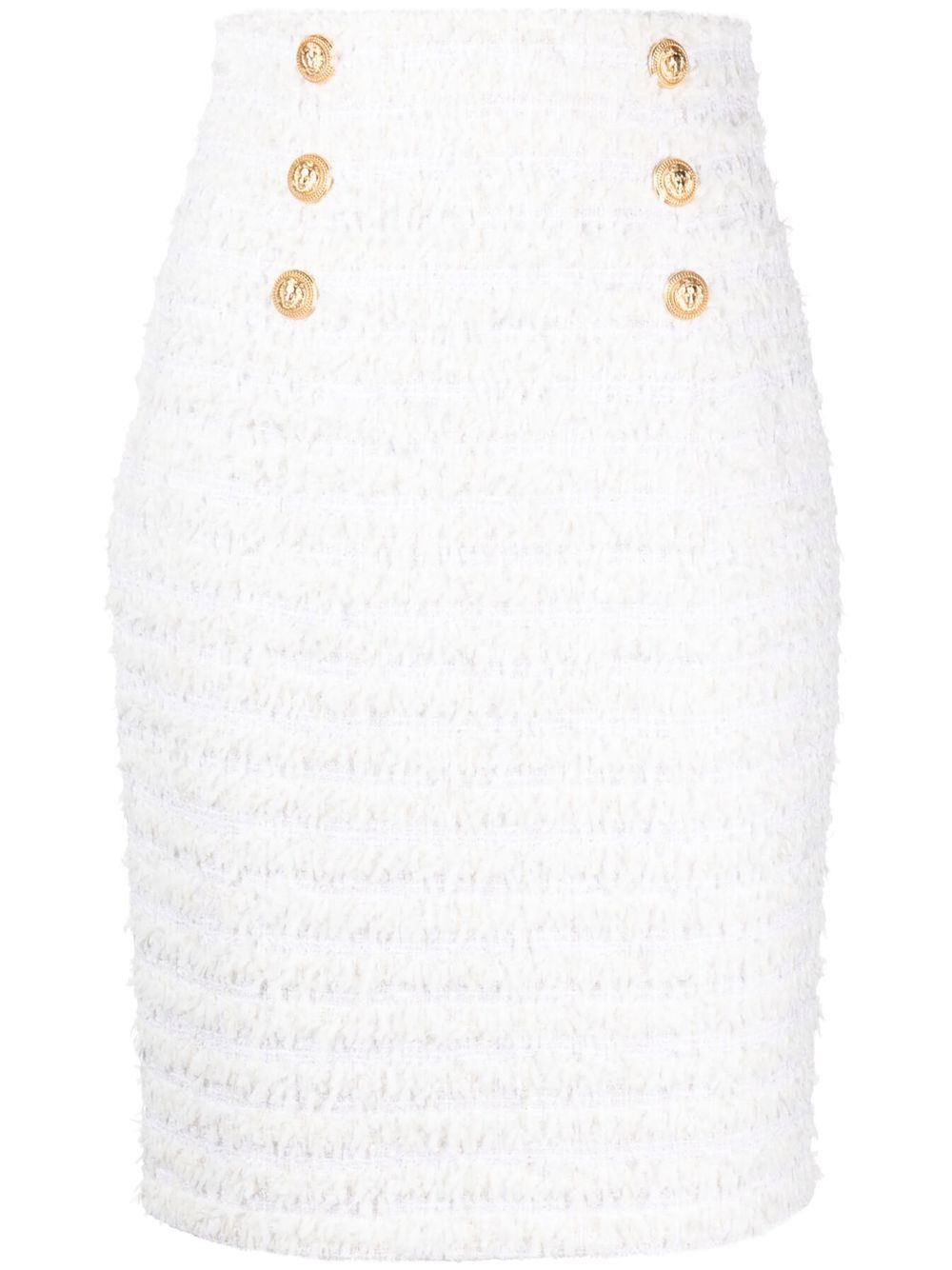 Balmain  tweed double-breasted pencil skirt