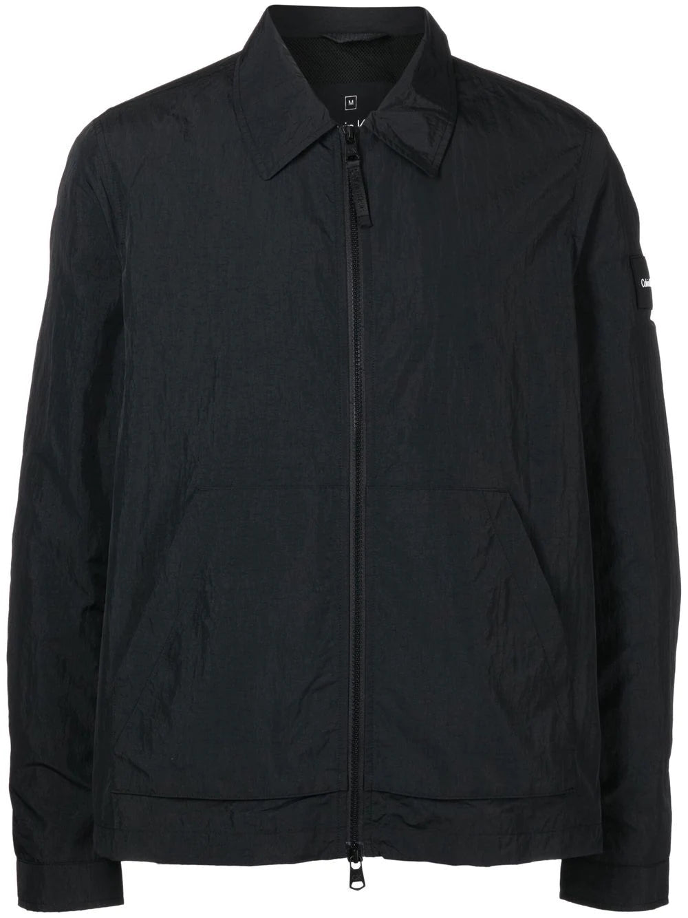 Calvin Klein  spread-collar logo shirt jacket