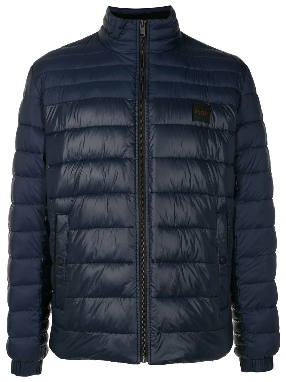 BOSS  padded logo-patch detail jacket