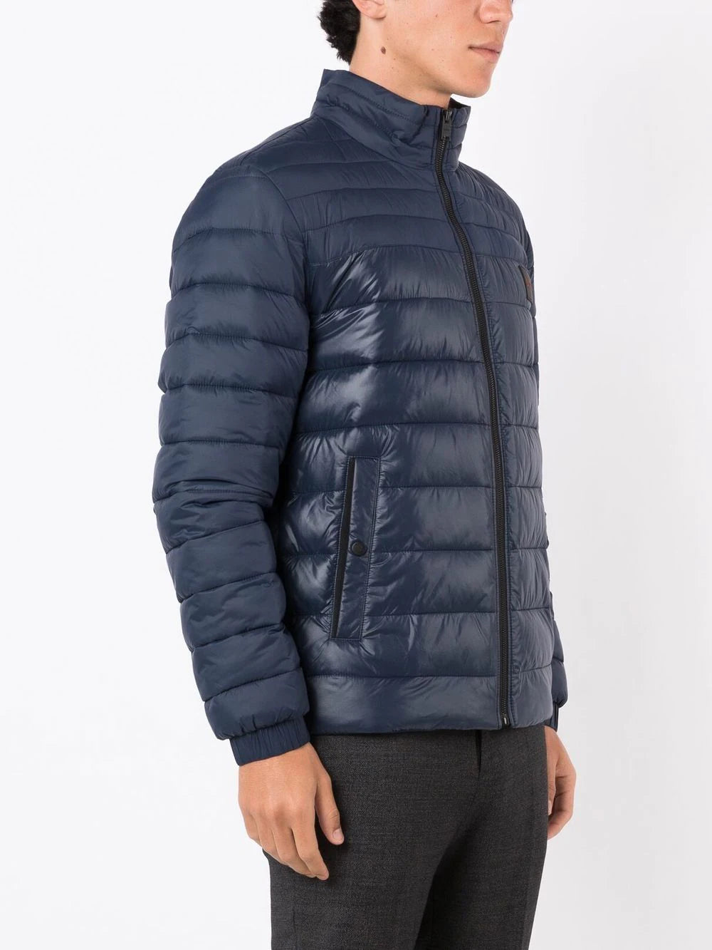 BOSS  padded logo-patch detail jacket