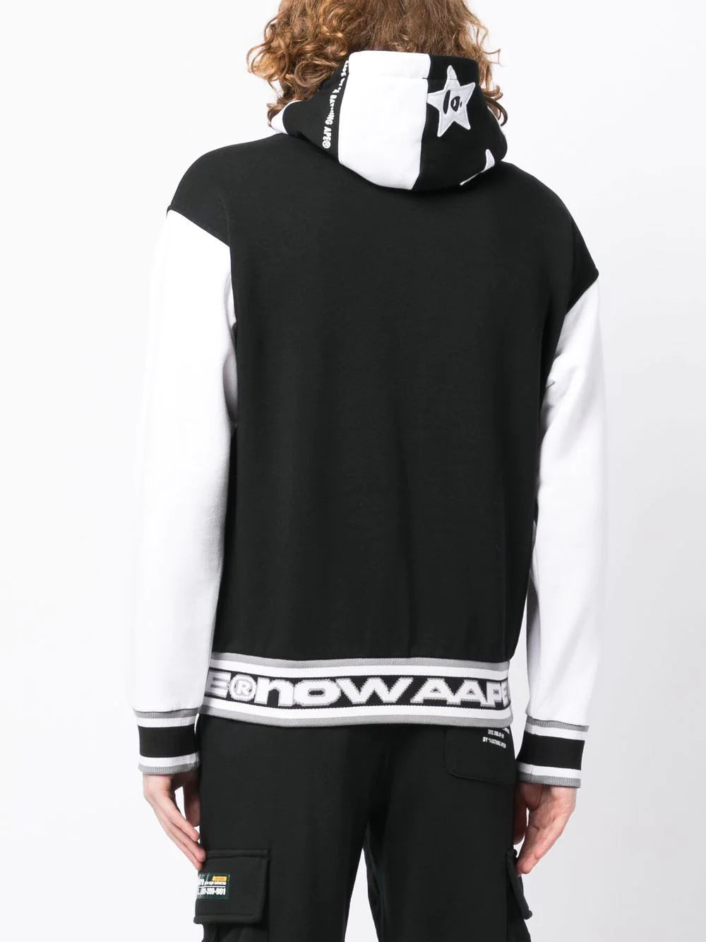 AAPE BY *A BATHING APE® logo-print hooded varsity jacket