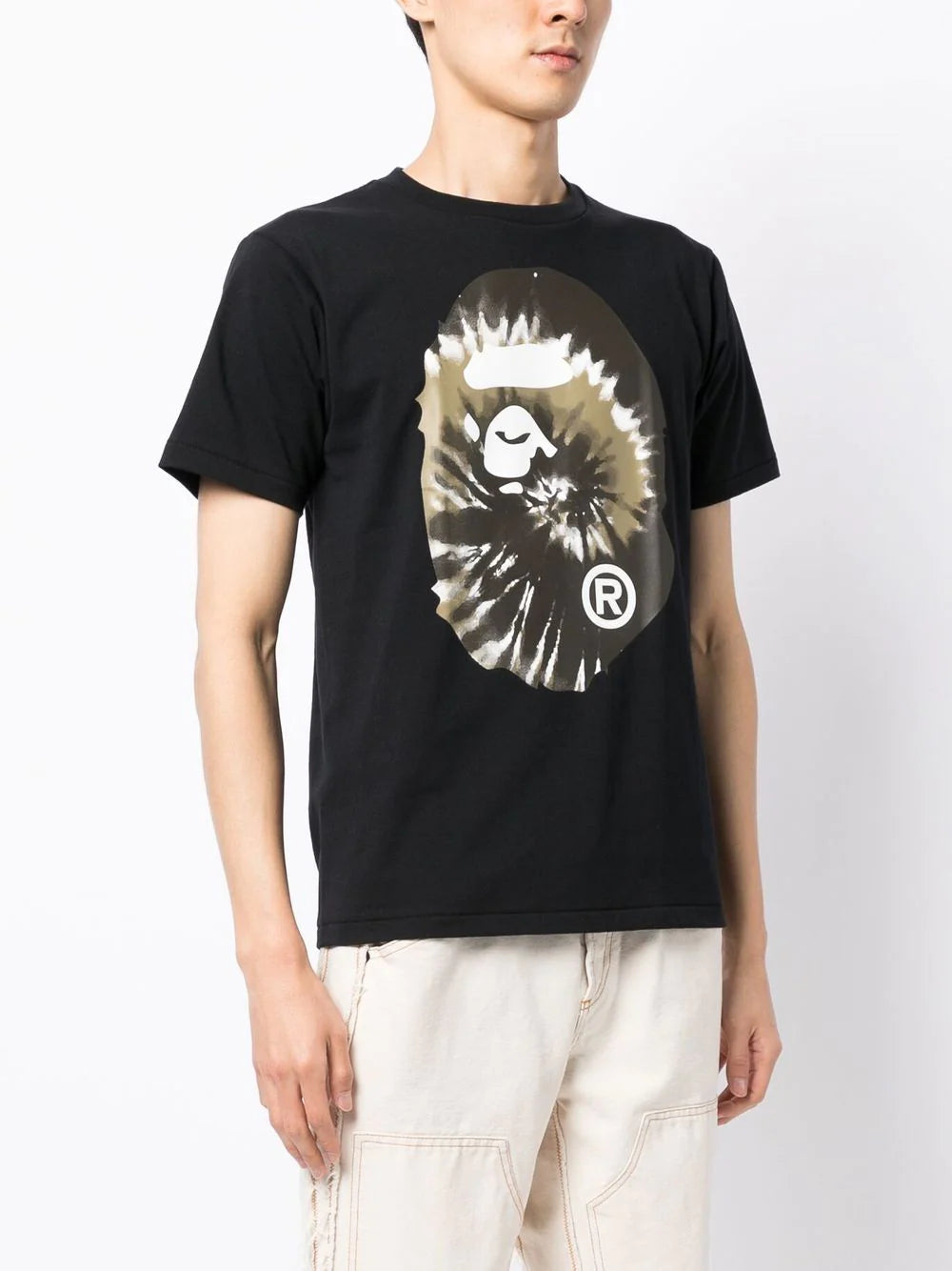 A BATHING APE® logo-print tie-dye T-shirt