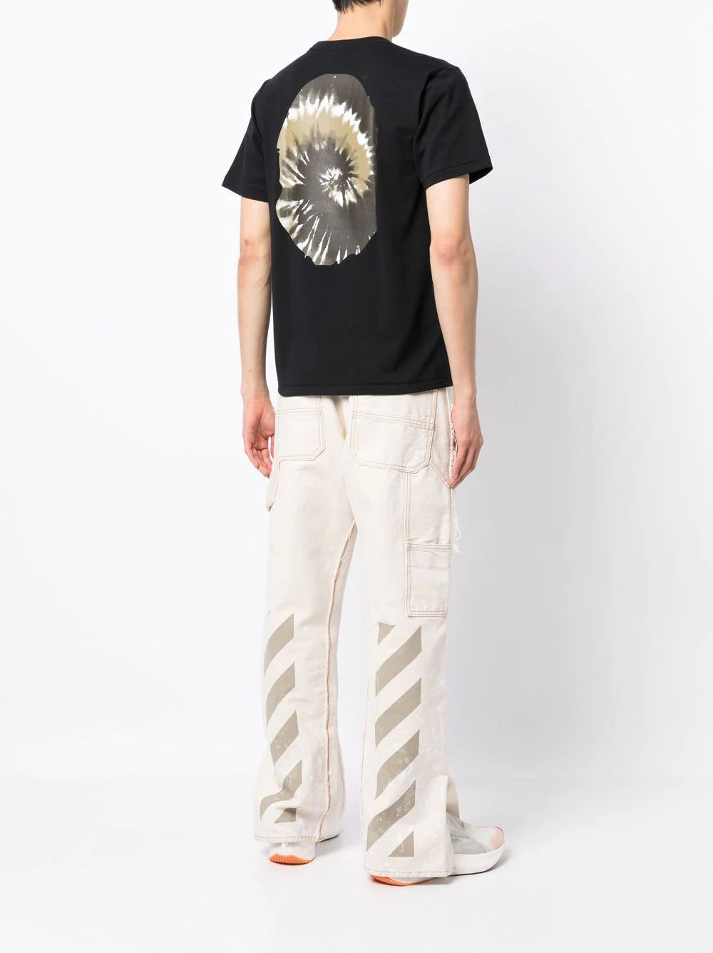 A BATHING APE® logo-print tie-dye T-shirt