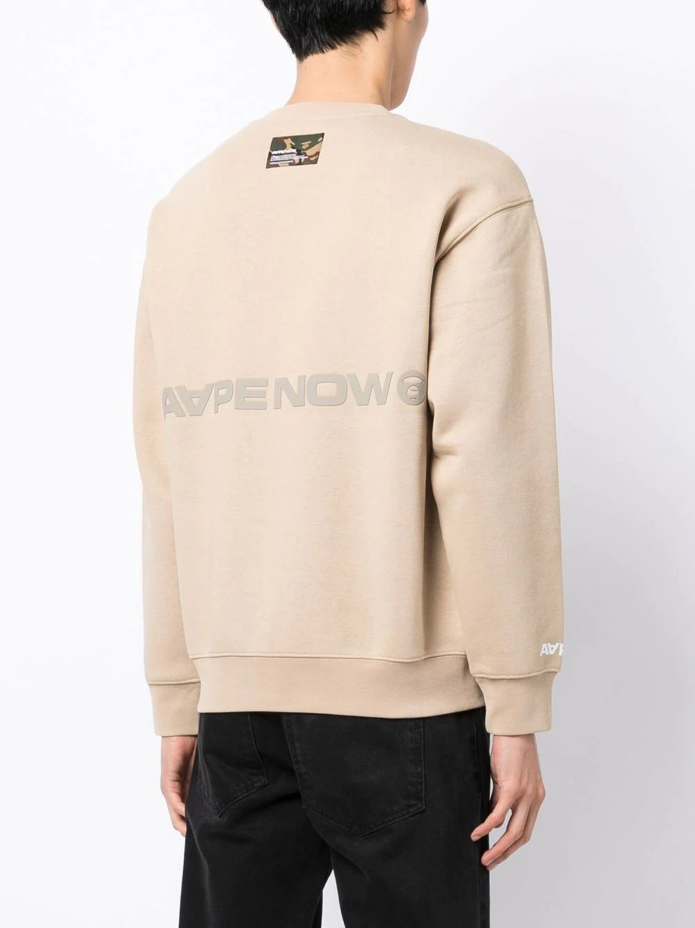AAPE BY *A BATHING APE® logo-patch cotton-blend sweatshirt