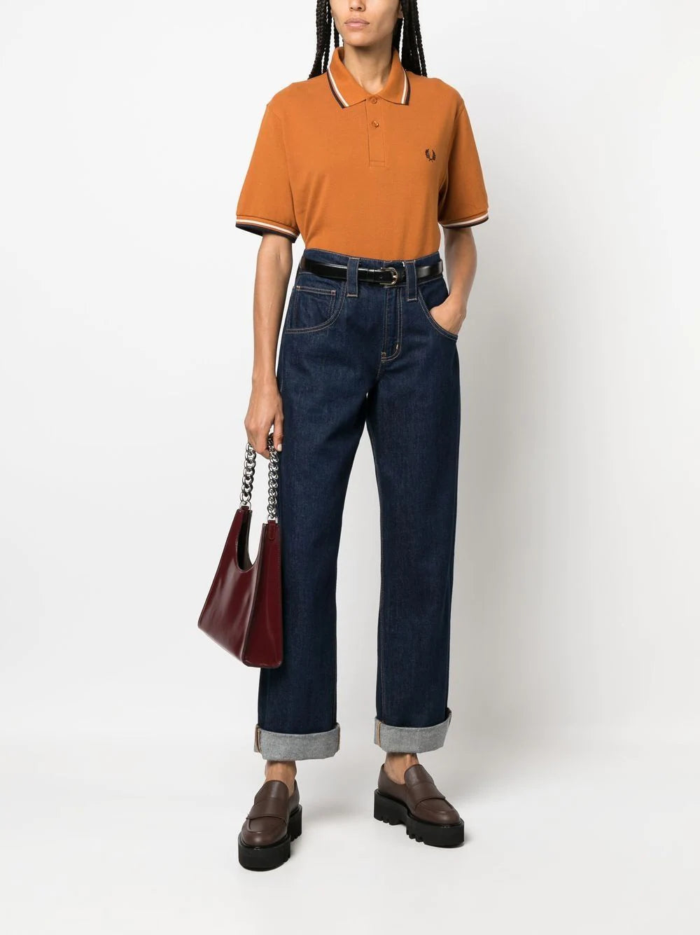 Fred Perry embroidered-logo short-sleeved polo shirt