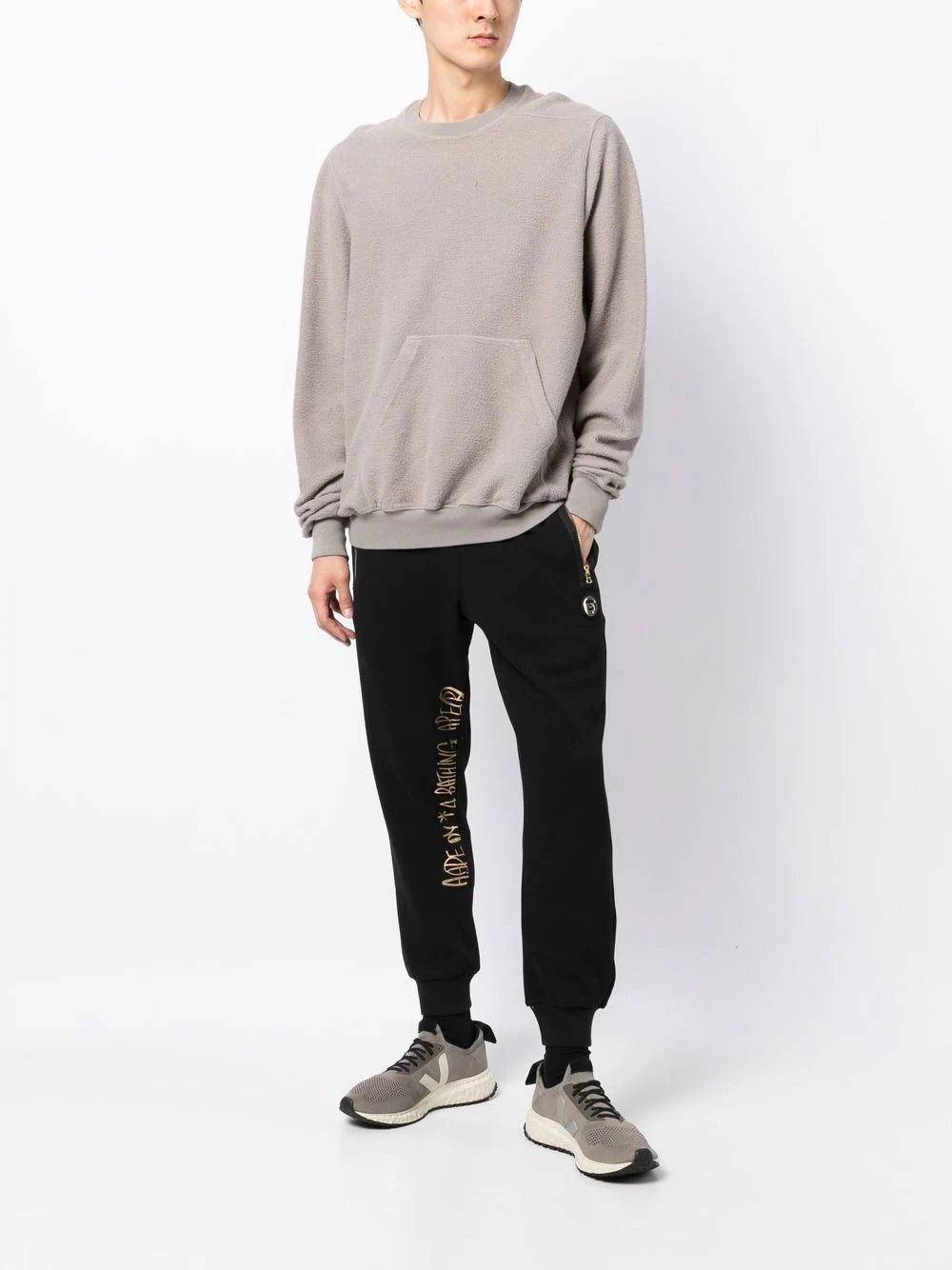 AAPE BY *A BATHING APE®  metallic-logo track pants