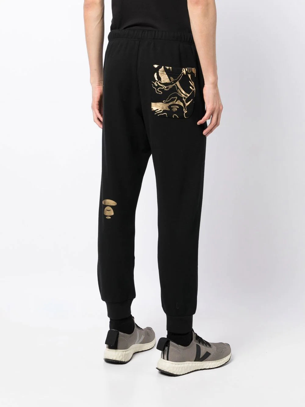 AAPE BY *A BATHING APE®  metallic-logo track pants