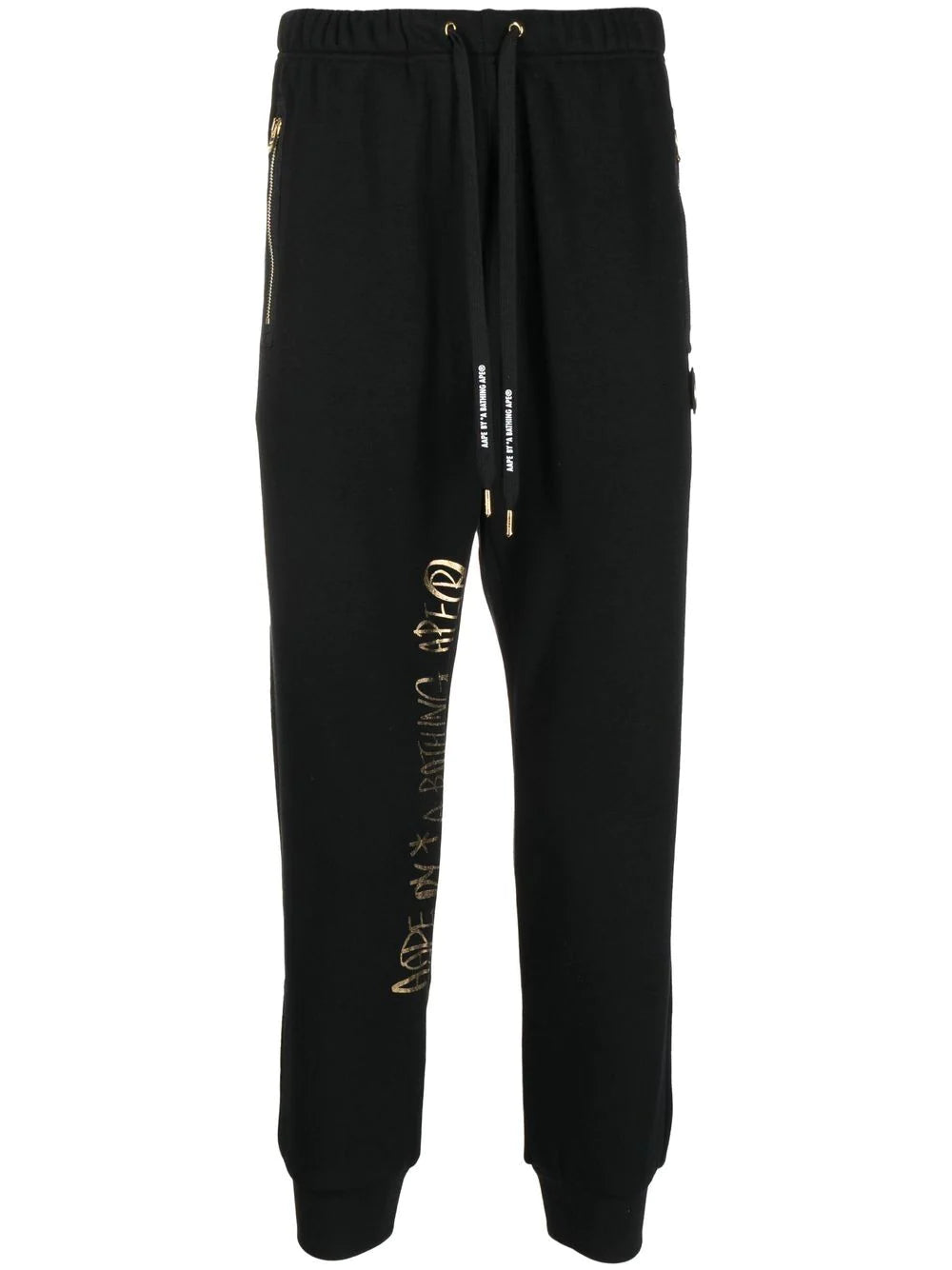 AAPE BY *A BATHING APE®  metallic-logo track pants
