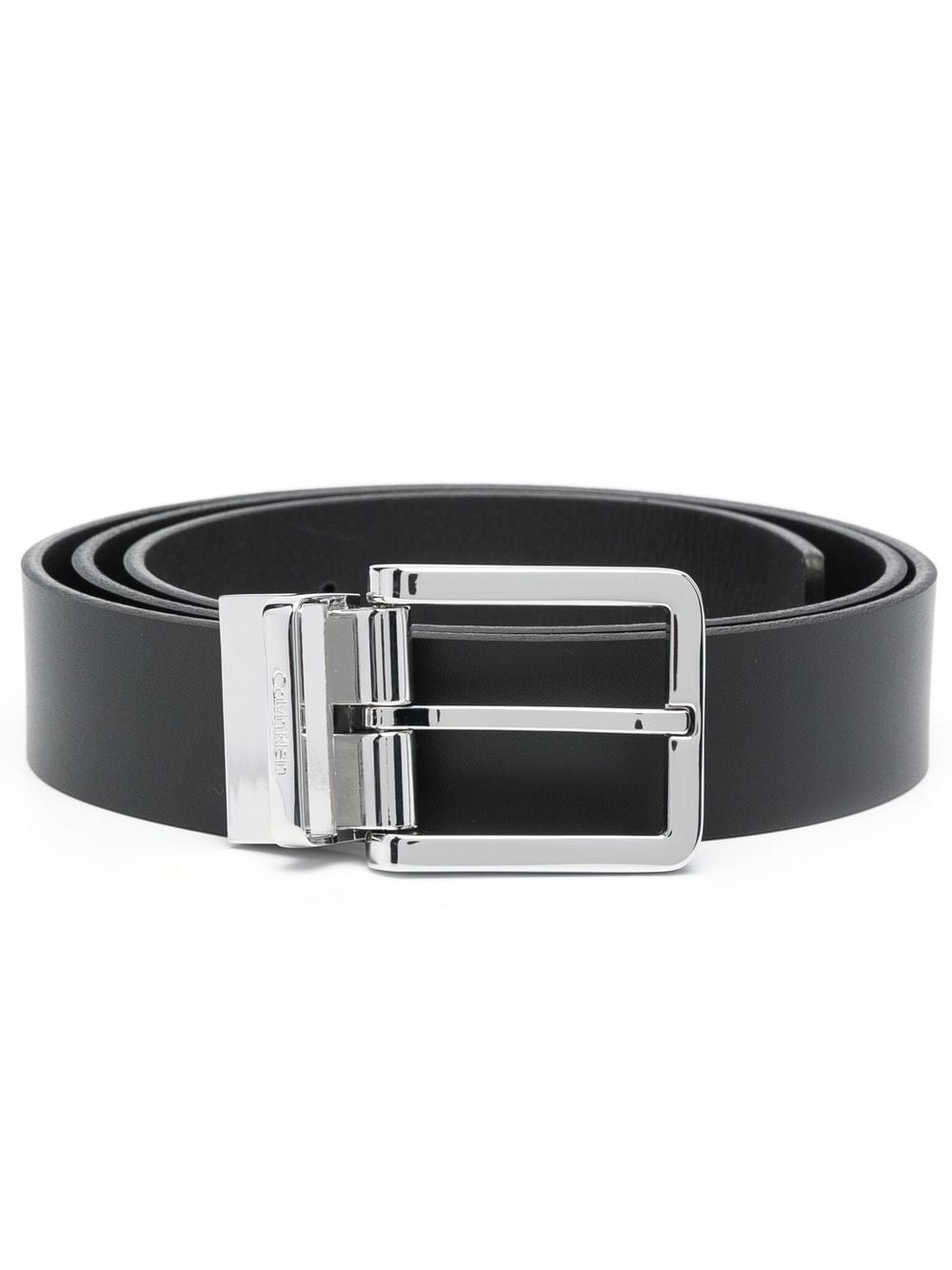 Calvin Klein two-buckle leather belt