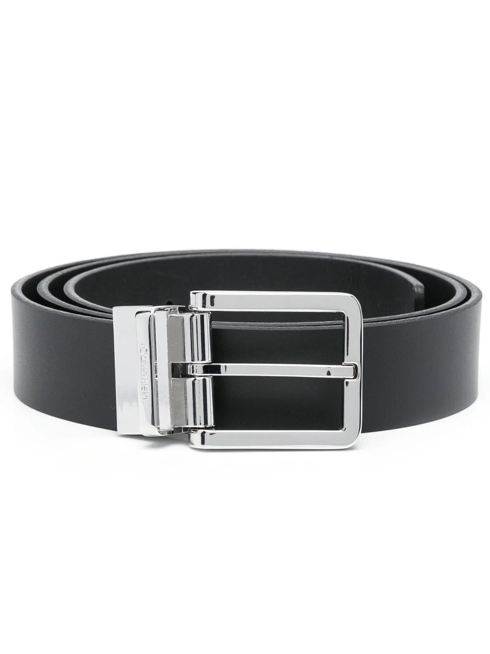 Calvin Klein  two-buckle leather belt