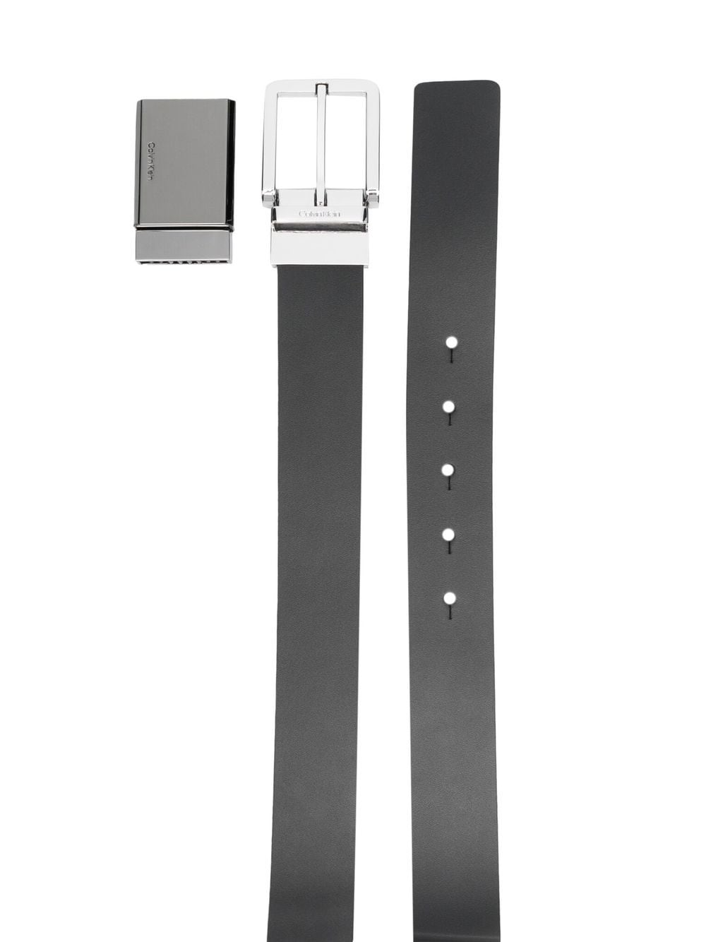 Calvin Klein two-buckle leather belt