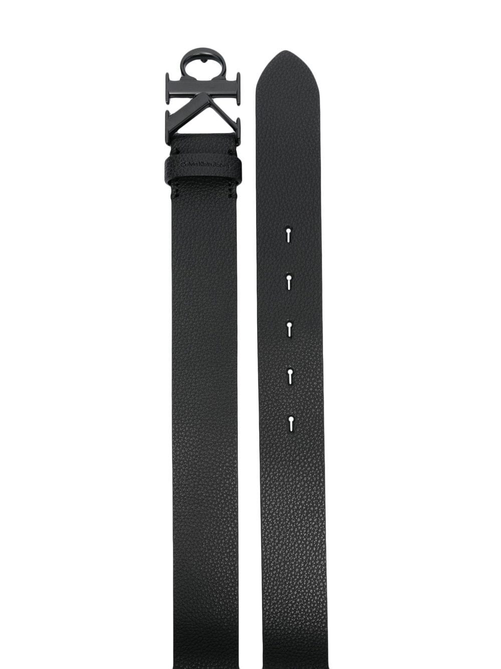 Calvin Klein logo-letter buckle leather belt