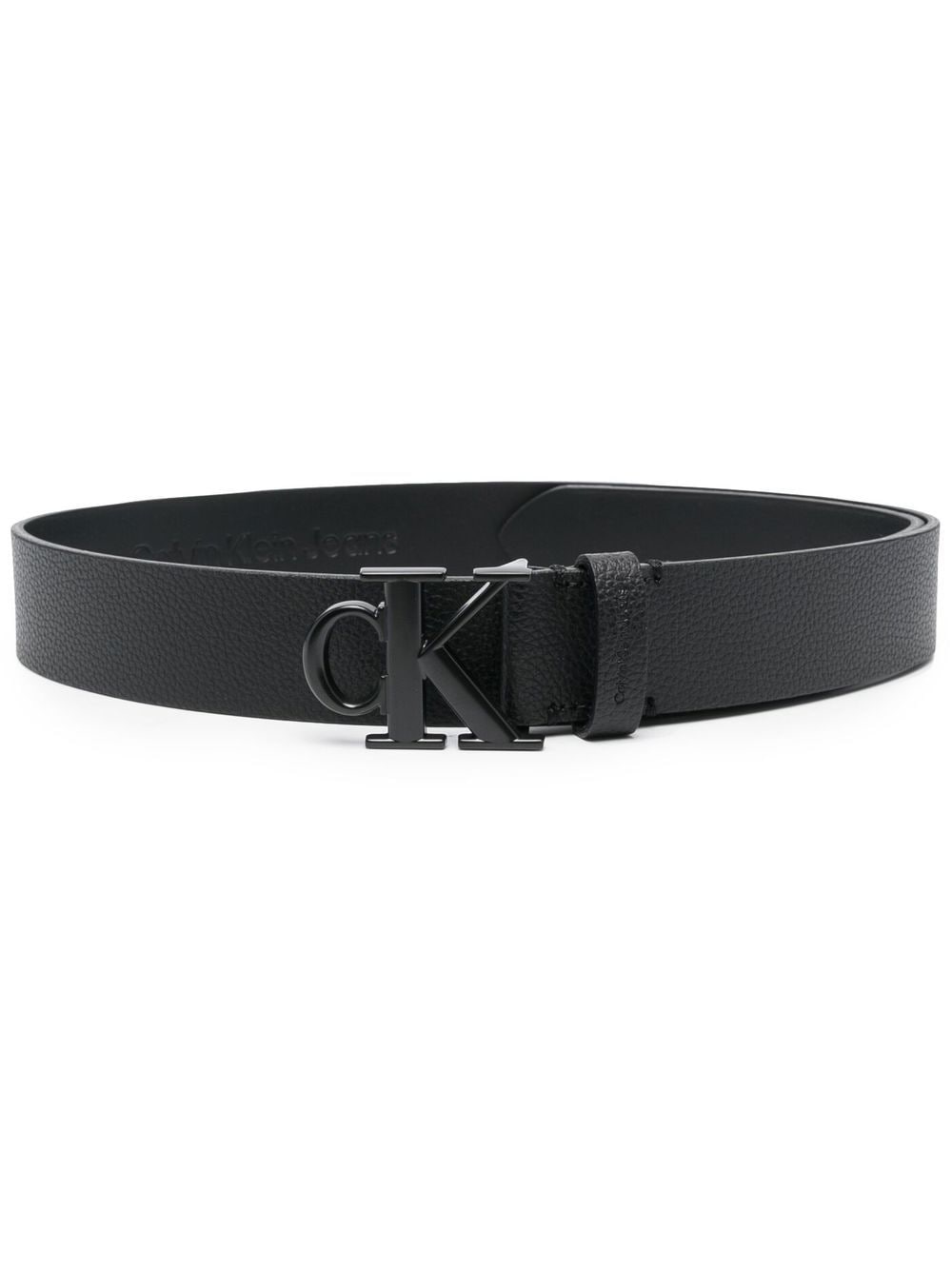 Calvin Klein logo-letter buckle leather belt
