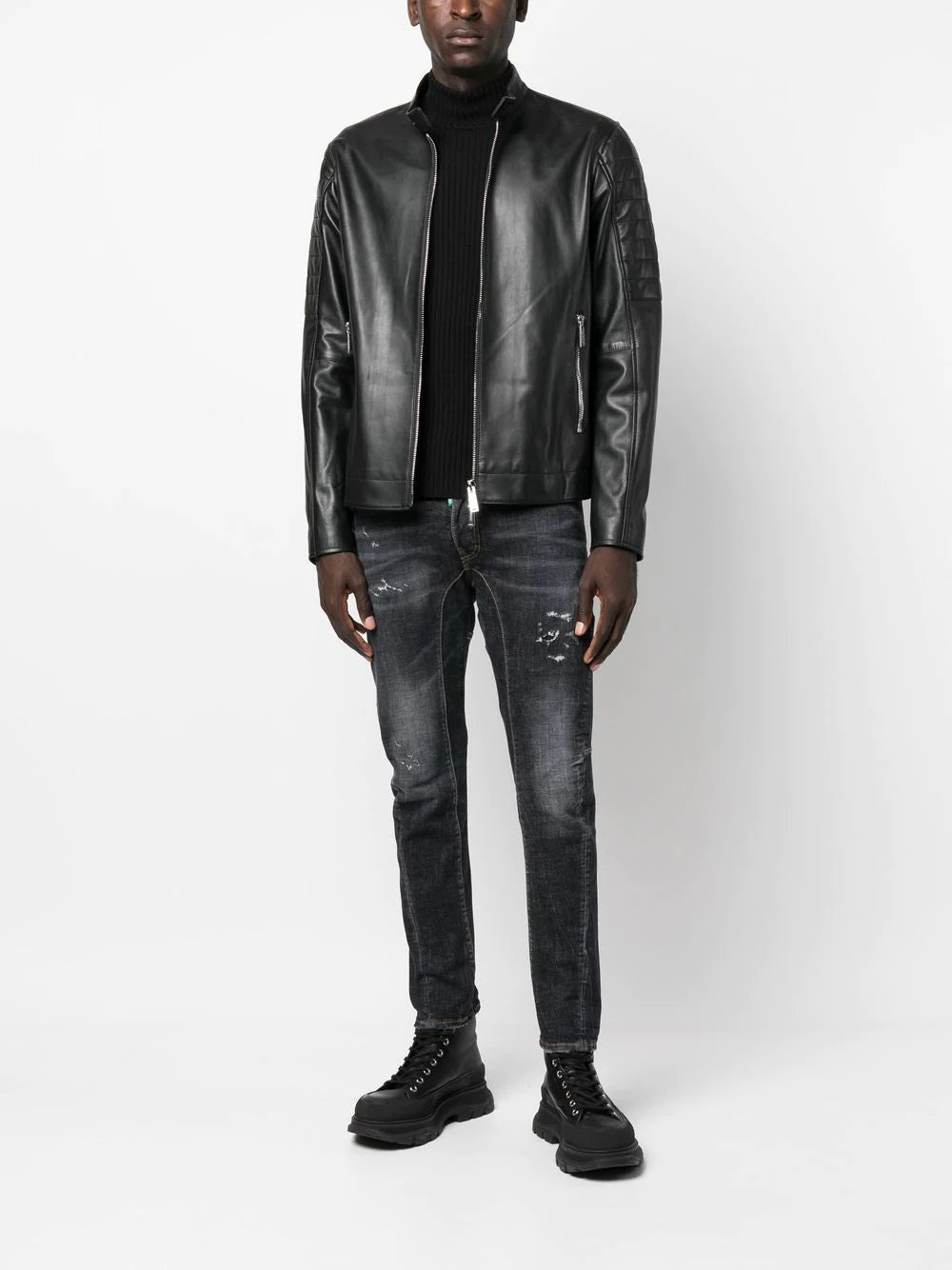 Dsquared2 -logo-patch tapered-leg jeans
