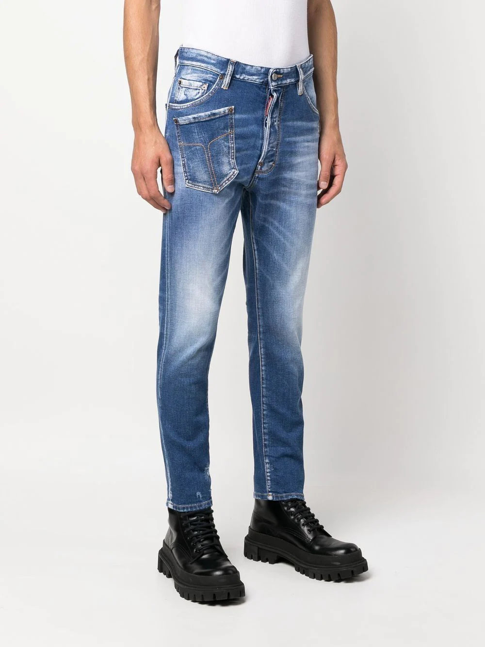 Dsquared2 stonewashed tapered slim-cut jeans