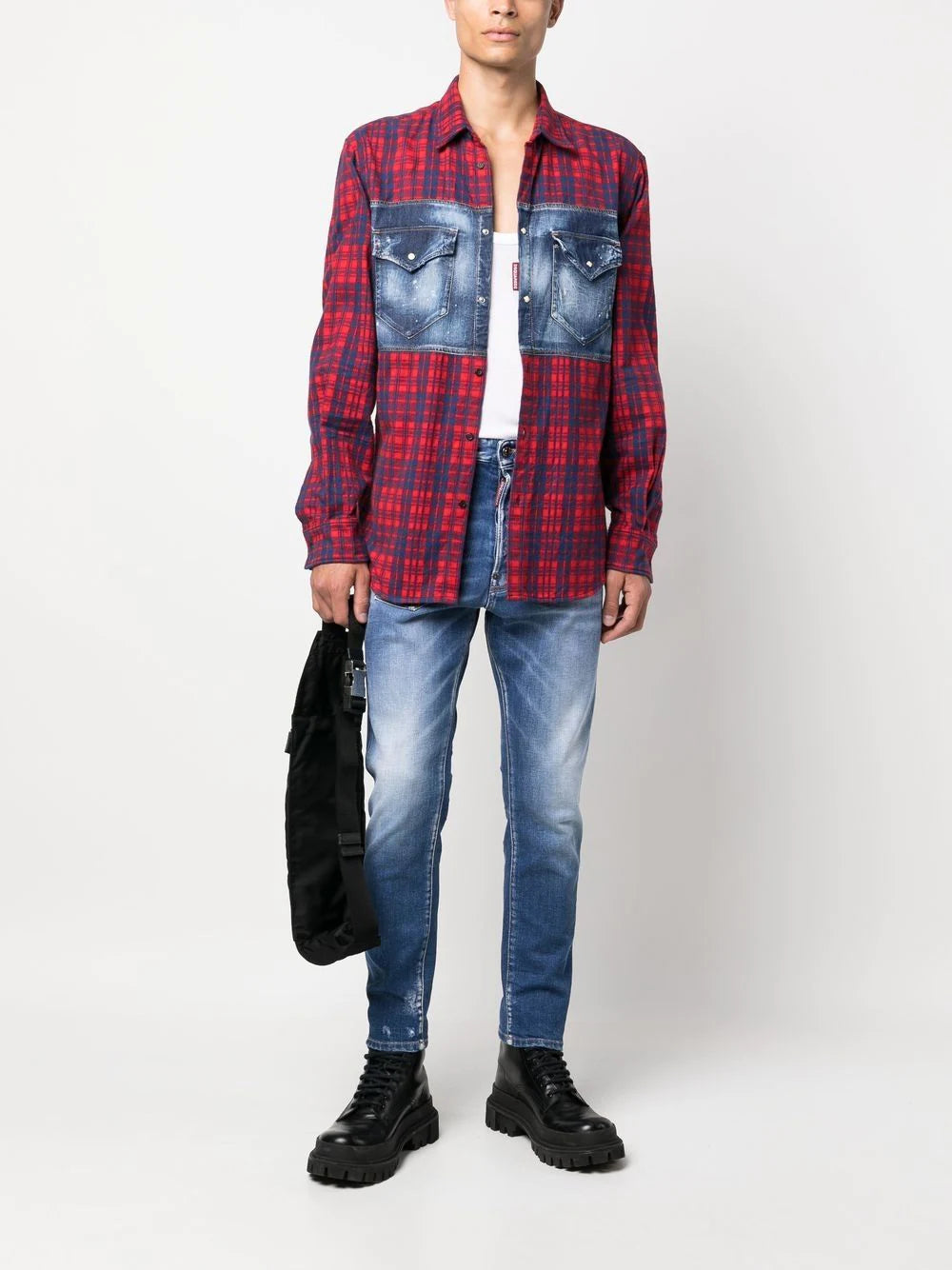 Dsquared2 stonewashed tapered slim-cut jeans