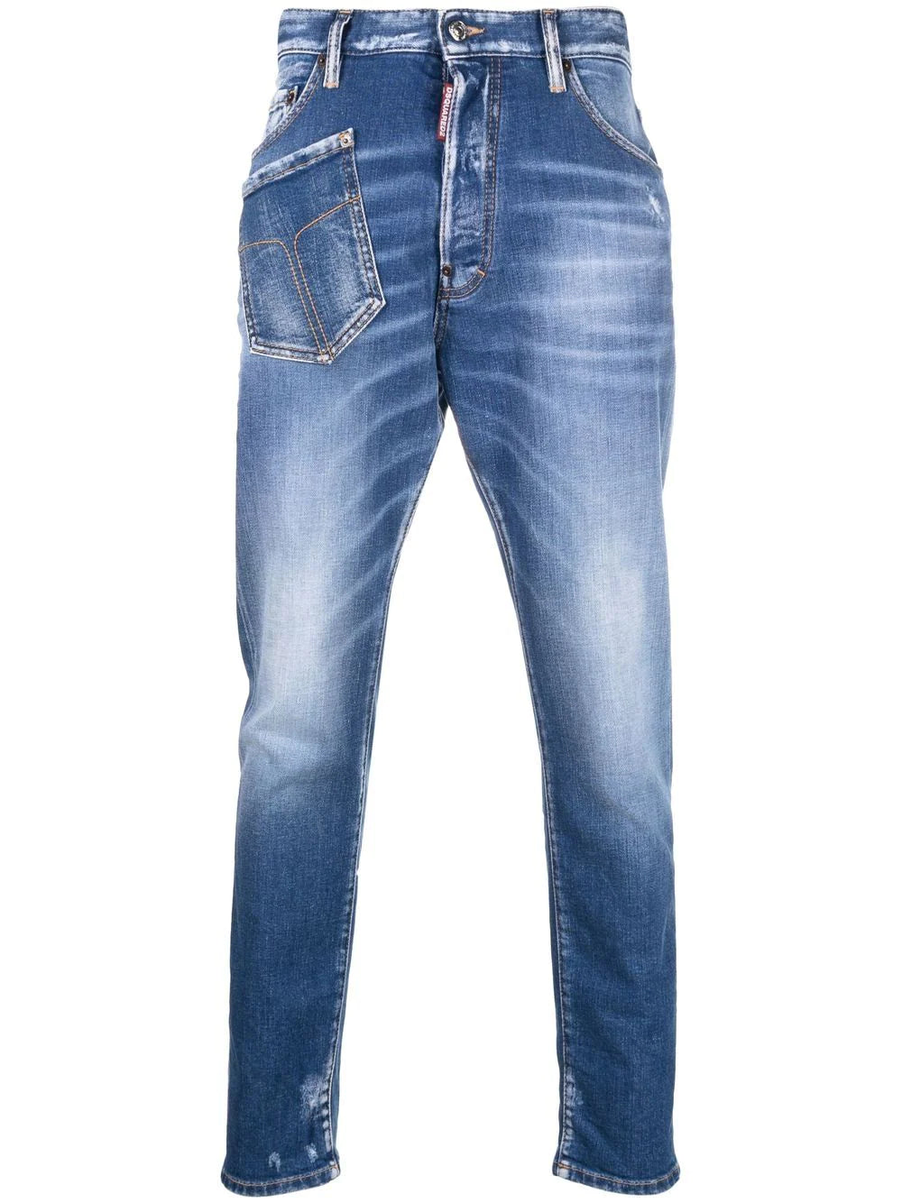 Dsquared2 stonewashed tapered slim-cut jeans