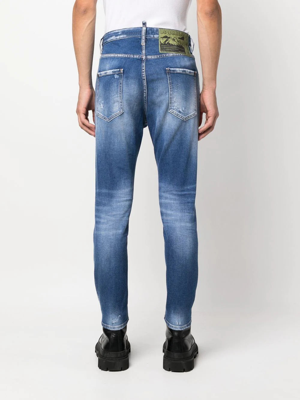 Dsquared2 stonewashed tapered slim-cut jeans