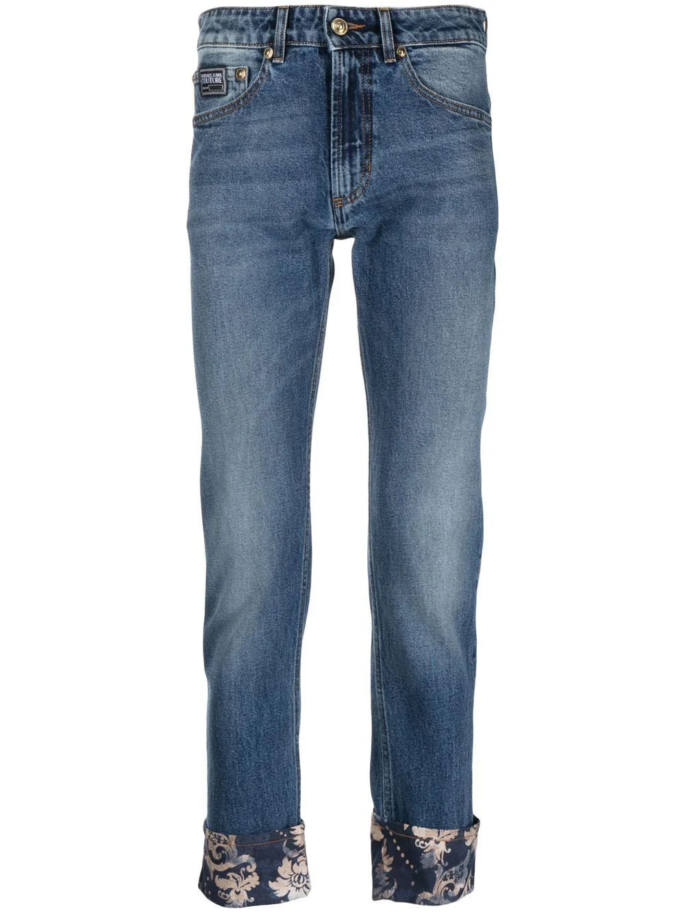 Versace Jeans Couture  floral-print cropped jeans